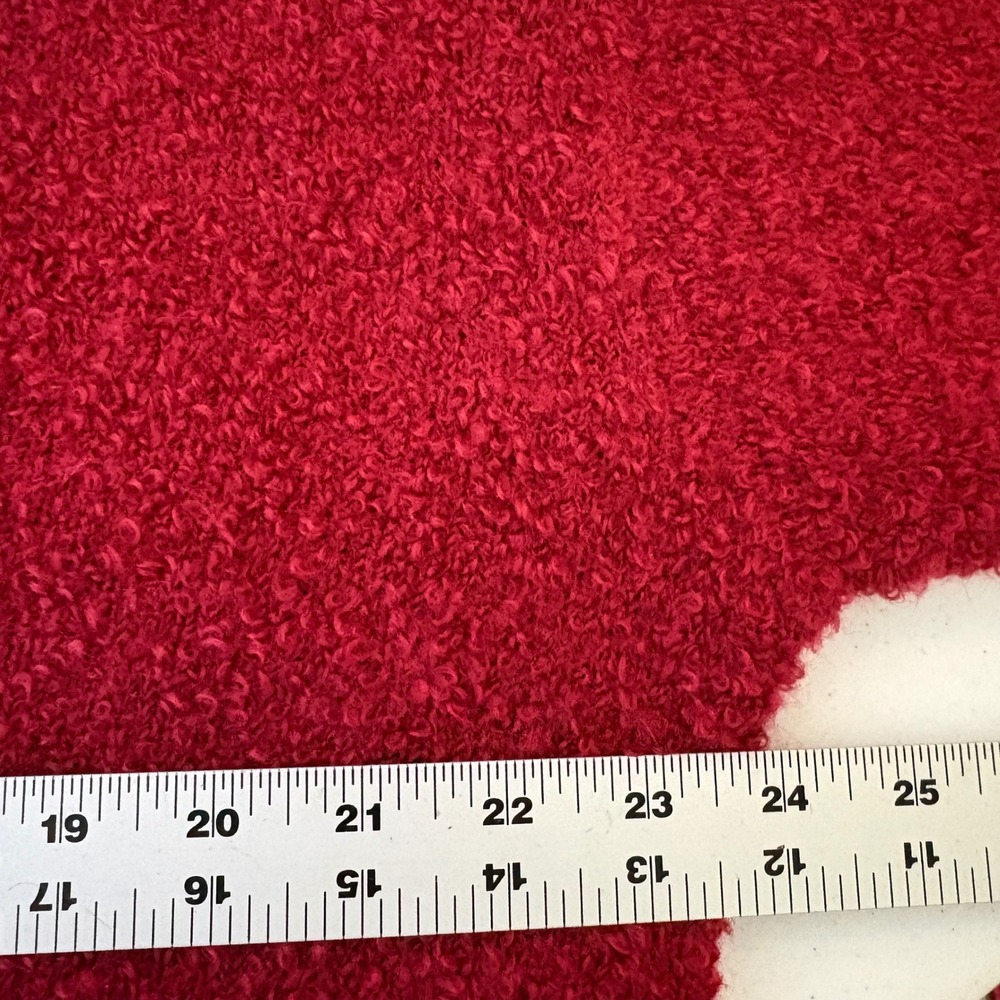 Aerie Womens Boucle V-Neck‎ Textured Pullover Sweater Size M Red Oversized Cozy - Picture 3 of 6